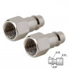 2 EMBOUTS  POUR RACCORD PNEUMATIQUE EURO - FILETAGE FEMELLE 1/4 BSP