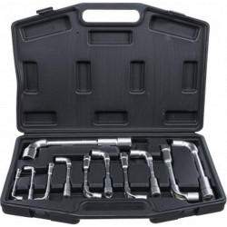 COGEX - Lot de 14 clés à pipe débouchées, kit de 14 clefs à pipe  débouchées, Clés tubulaires et à pipe - Diamètre: 8 à 21mm, 6 pans -  Spécialement