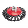 BROSSE ROUE CONIQUE A FILS D'ACIER TORSADES - SARLAT OUTILLAGE