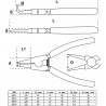 JEU  DE 4 PINCES A CIRCLIPS DROITES ET COUDEES - SARLAT OUTILLAGE