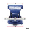 ETAU D'ATELIER 100 mm BASE TOURNANTE HEAVY DUTY DIMENSION