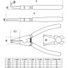 JEU DE 4 PINCES A CIRCLIPS INTERIEUR, EXTERIEUR - SARLAT OUTILLAGE