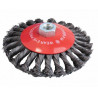 BROSSE ROUE CONIQUE A FIL D'ACIER TORSADEE Ø 125 MM - SARLAT OUTILLAGE