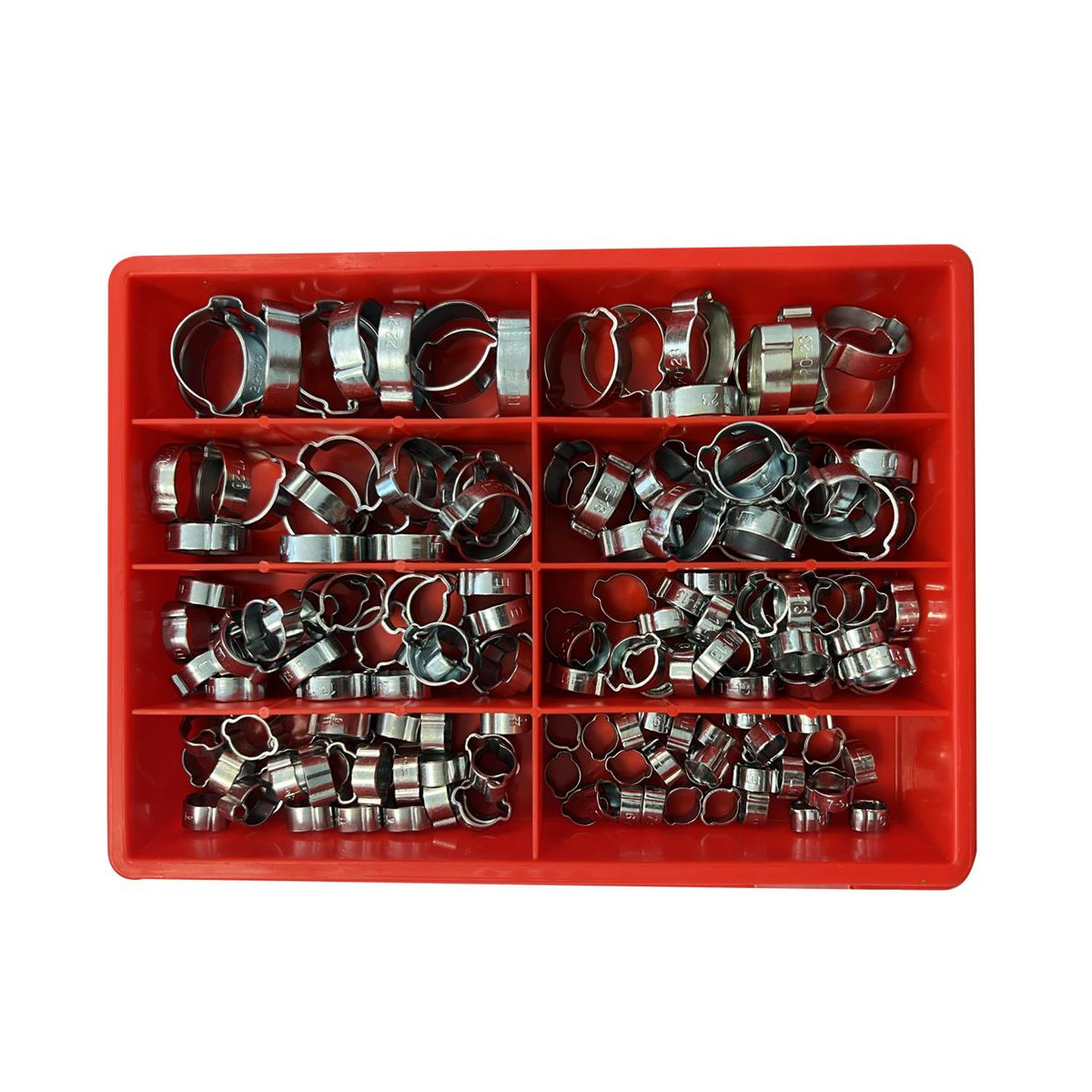 COFFRET DE 170 COLLIERS OREILLES - 8 DIMENSIONS - SARLAT OUTILLAGE