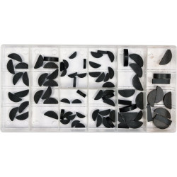 ASSORTIMENT DE 80 CLAVETTES DEMI LUNES EN 8 DIMENSIONS